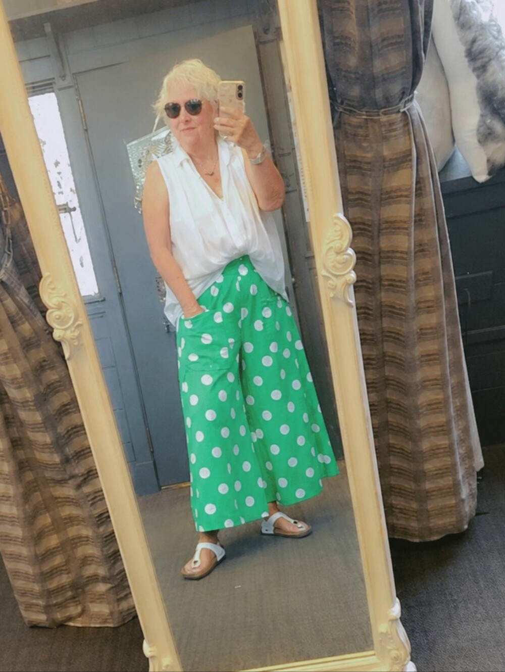 Oddi Polka Dot Wide Leg Crop Pant - Picture 3 of 3